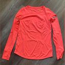 Xersion  Running Long Sleeve Workout Top Coral Orange Peach Pink Size S Slim Fit Photo 1