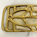 The Bar Vintage Brutalist Silver and Gold Tone Belt Buckle Made in India Photo 2