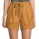 Vince NWT  Box Pleat Drawstring Shorts in Gold Ochre Size Medium Photo 0