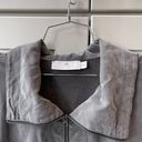 Adidas  X Stella Mccartney Grey Soft Suede Bomber Tracksuit Jacket Cinched Medium Photo 4