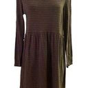 J.Jill  Forest Green Long Sleeve Babydoll Lagenlook Dress Size Small Photo 0