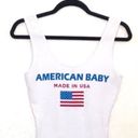 White American Baby Flag Graphic Tank Bodysuit Size XS Photo 0