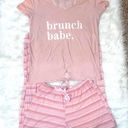 Charlotte Russe Light Pink Stripe Print Pajama Set Photo 0