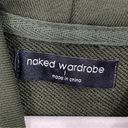 Naked Wardrobe NWOT  Olive Green Cropped Hoodie Size LARGE Photo 5