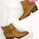 Sam Edelman Bellamie Harness Booties Camel Leather Suede Tan Edgy Ankle Boots 7 Photo 10