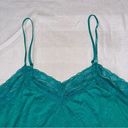 Bongo  lace trimmed teal top with adjustable straps, women L Photo 2