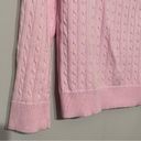 kim rogers Barbie Pink Cotton Crew Neck Cable Knit Sweater Petite Medium Photo 2