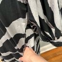 Natori  Zebra Cotton Poplin Balloon Sleeve Belted Shirtdress Size Medium Photo 8