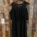 Tiana B women's black casual dress with sheer top size small Photo 4