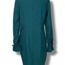 Banana Republic Long Sleeve Shift Dress with Tie Sleeve Cuffs Green Size 8 Photo 1