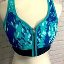 Zella  Teal and Blue Racerback Exercise Bra Size L Photo 0