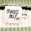 Princess Polly Alton Striped Oversized Cropped Knit Sweater in Sage Green Photo 3