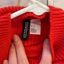 Divided Red Sweater Photo 2