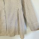 Tuckernuck  Pomander Place Top Small Linen Blend Gingham Beige Peplum Lagenlook Photo 2