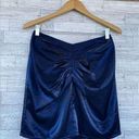 Lovers + Friends  Skirt Blue Black Iridescent Gathered Mini Lined size medium Photo 0