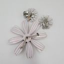 Daisy Womens Jewelry Set White Red Cute Enamel  Flower Pin and Earrings Set Photo 4