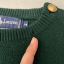 Polo Vintage 90s  Ralph Lauren Green Lambswool Embroidered Crest Pullover Sweater Photo 8