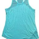 Nike  Turquoise Asymmetrical Mesh Detail Dri Fit Tank Photo 0