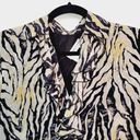 Coldwater Creek  Womens Medium 100% Silk Animal Print Blouse Photo 6