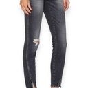 Twisted AMO Denim Women’s Size 24 Black Gray Vixen Destroy  Hem Skinny Jeans Photo 0