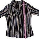 BCBGMAXAZRIA  striped button down top size L Photo 4