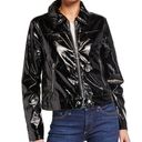 Good American  NWT patent faux leather biker jacket size Small Photo 0