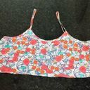 Audrey  Floral Spaghetti Strap Crop Top Size Large Photo 0