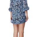 Tahari  Blue Floral 3/4 Length Sleeves Disc Ruffle Sheath Dress | 8 Photo 1