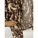 Mango  Women Notch Collar Long Sleeves Tropic Print Linen Blazer, Beige Brown XS Photo 7