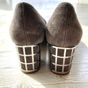 Brian Atwood Karina Suede Cage Block Heel Pumps |‎ Grey Size 6.5 Photo 6