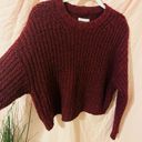 American Eagle Oversized Maroon Sweater Photo 2