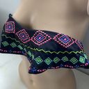 OP  Black Ruffle Tribal Print Bikini Swim Top S Photo 1