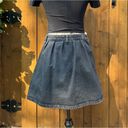 ZARA  Basic Dept Z1975 Denim Pleated Mini Skirt in Black Size M Y2K EUC Photo 1