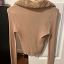 Rue 21 Fur Collar Zip Up Sweater Photo 1