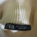 ZARA Cream Turtleneck Sleeveless Assymetrical Poncho Sweater Size Small Photo 6