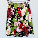 Talbots 100% silk retro floral pleated skirt size 12 EUC Photo 9