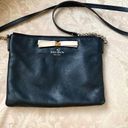 Kate Spade  Hancock Park Ginnie Pebble Leather Crossbody Bag with Bow in Black Photo 2