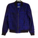 Adidas x Rita Ora NY Bomber Jacket Blue Crocodile Reptile Small Sporty Photo 2