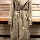 A New Day  Khaki Tan Trench Coat with Tie Belt and Purple Lining Womens XL Photo 12