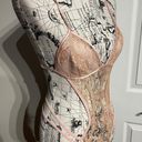 Shirley Of Hollywood Vintage y2k Cutouts Lace Sheer Bodysuit Monokini Coquette  Photo 2