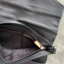 Mulberry  Black Genuine Leather Foldover Clutch Crossbody Bag Photo 3