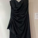 White House | Black Market  Black Strapless Cocktail Dress- Size 2 Photo 2