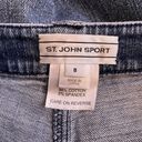 St. John  Sport Women 8 Medium Wash Denim Straight Cut Jeans Stretch High Waisted Photo 9