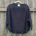 April Marin Black Ruffle Poncho Sweater NWT | OS Size undefined Photo 0