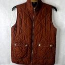 Thread and Supply  Quilted Vest Zip Up Rust Orange Size Small Photo 8