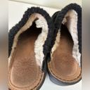 UGG  Gael Cuff Womens Size 9 Black Knit Wedge Slip On Fleece Lined Clogs Photo 4