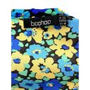 Boohoo  Plus‎ One Shoulder Mini Dress 18 Women's Smocked Floral Mod Retro 70's Photo 7