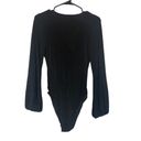 One Piece Band of the Free Black Metallic Cowl Neck  Bodysuit Women Sz S Photo 1