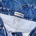 Balenciaga New  Trompe-L'oeil Denim Leggings in Blue Photo 9