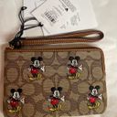 Coach  Disney X Corner Zip Wristlet In Signature Jacquard With Mickey Mouse Print Photo 0